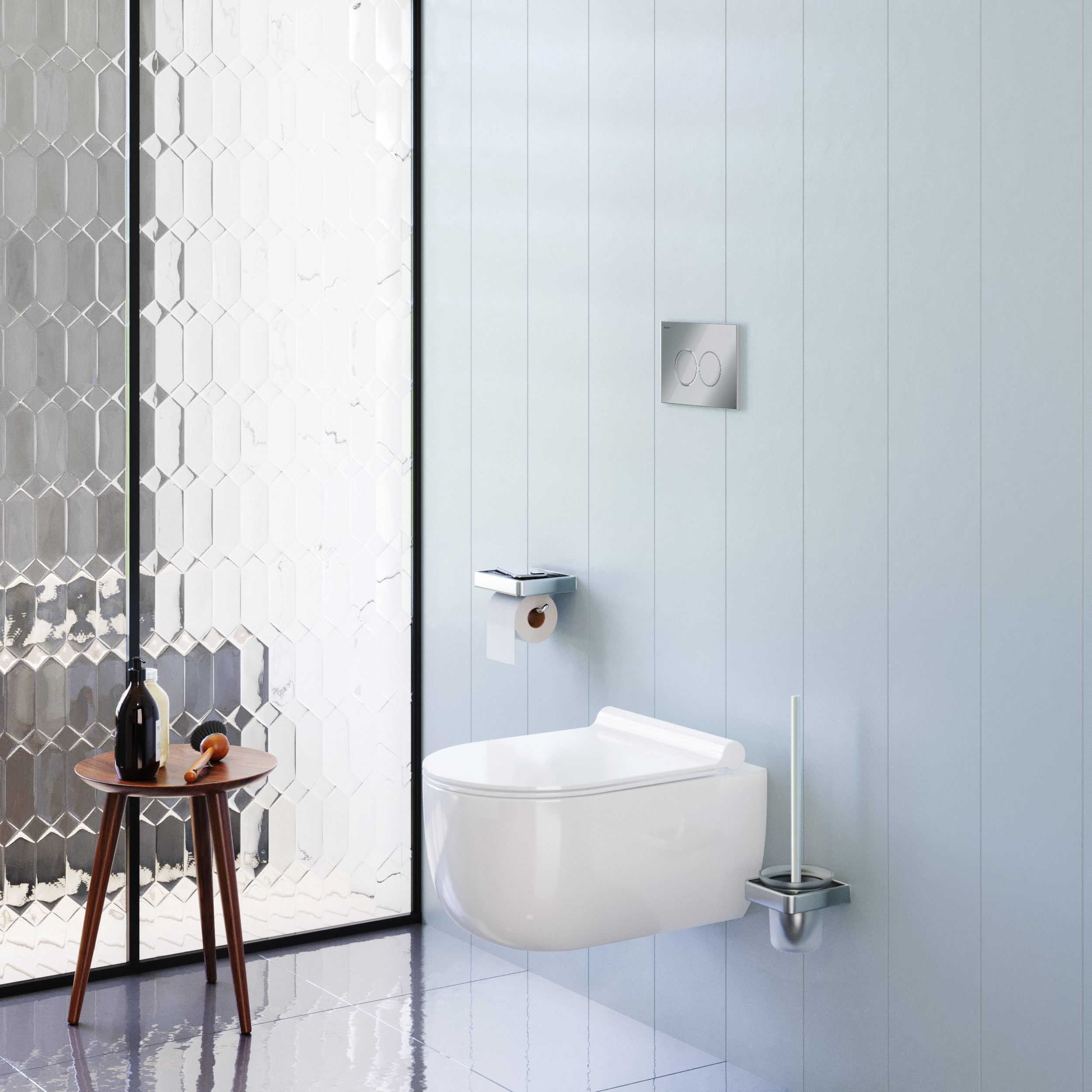 Унитаз подвесной безободковый с сиденьем микролифт Damixa Scandinavian Pure DX36C1701SC