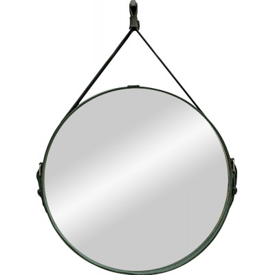 Зеркало на ремне из черной кожи 65см Continent Ритц Б035