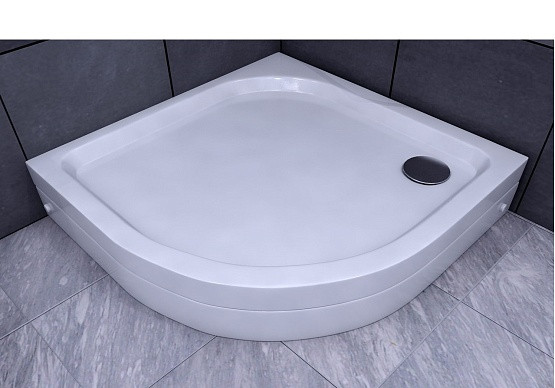 Душевой поддон акриловый 90x90x15 Aquatek 1/4 R50 с фронтальным экраном, DPA-0000004