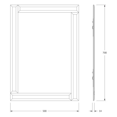 Зеркало с обрамлением - 50х70см Evoform Style BY 0802