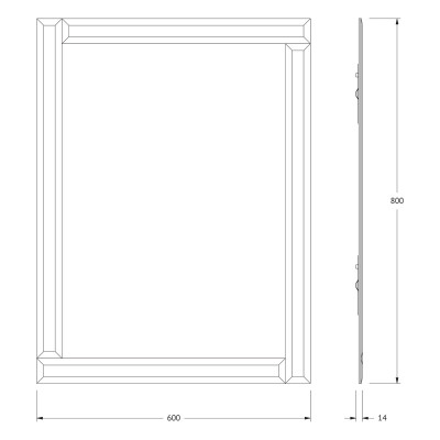 Зеркало с обрамлением - 60х80см Evoform Style BY 0806