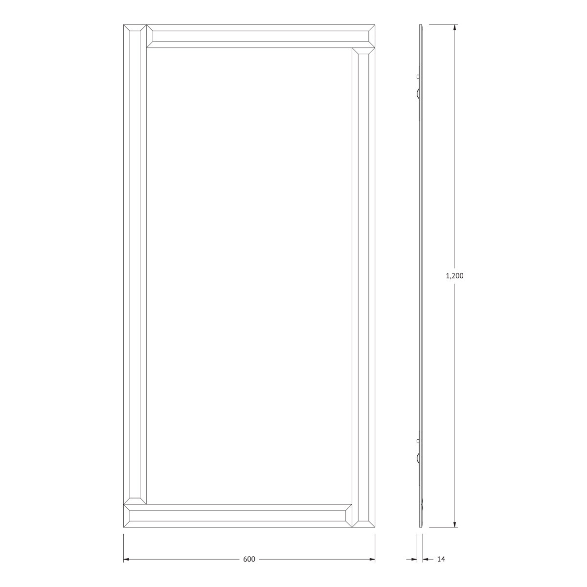 Зеркало с обрамлением - 60х120см Evoform Style BY 0808