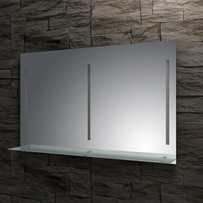 Зеркало с полкой и подсветкой - 120х75см Evoform Ledline-S BY 2168