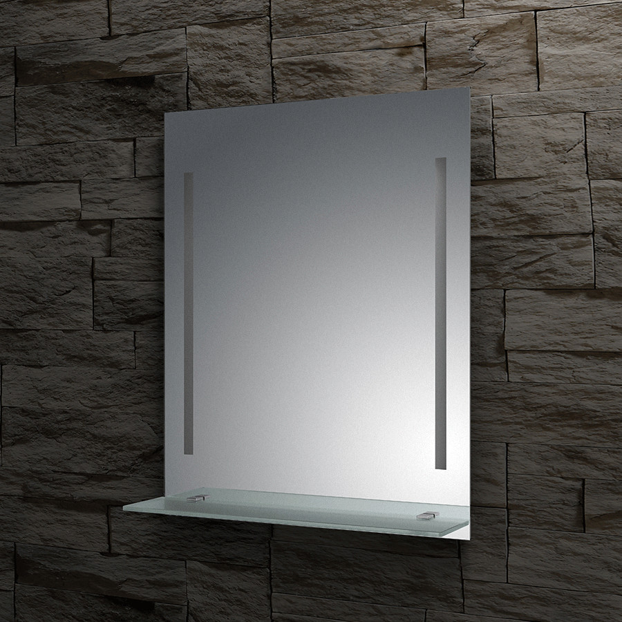 Зеркало с полочкой и подсветкой - 50х75см Evoform Ledline-S BY 2160