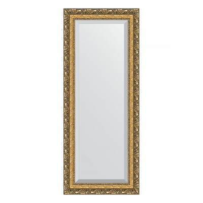 Зеркало с фацетом в багетной раме - виньетка бронзовая 65х155см Evoform Exclusive BY 1290