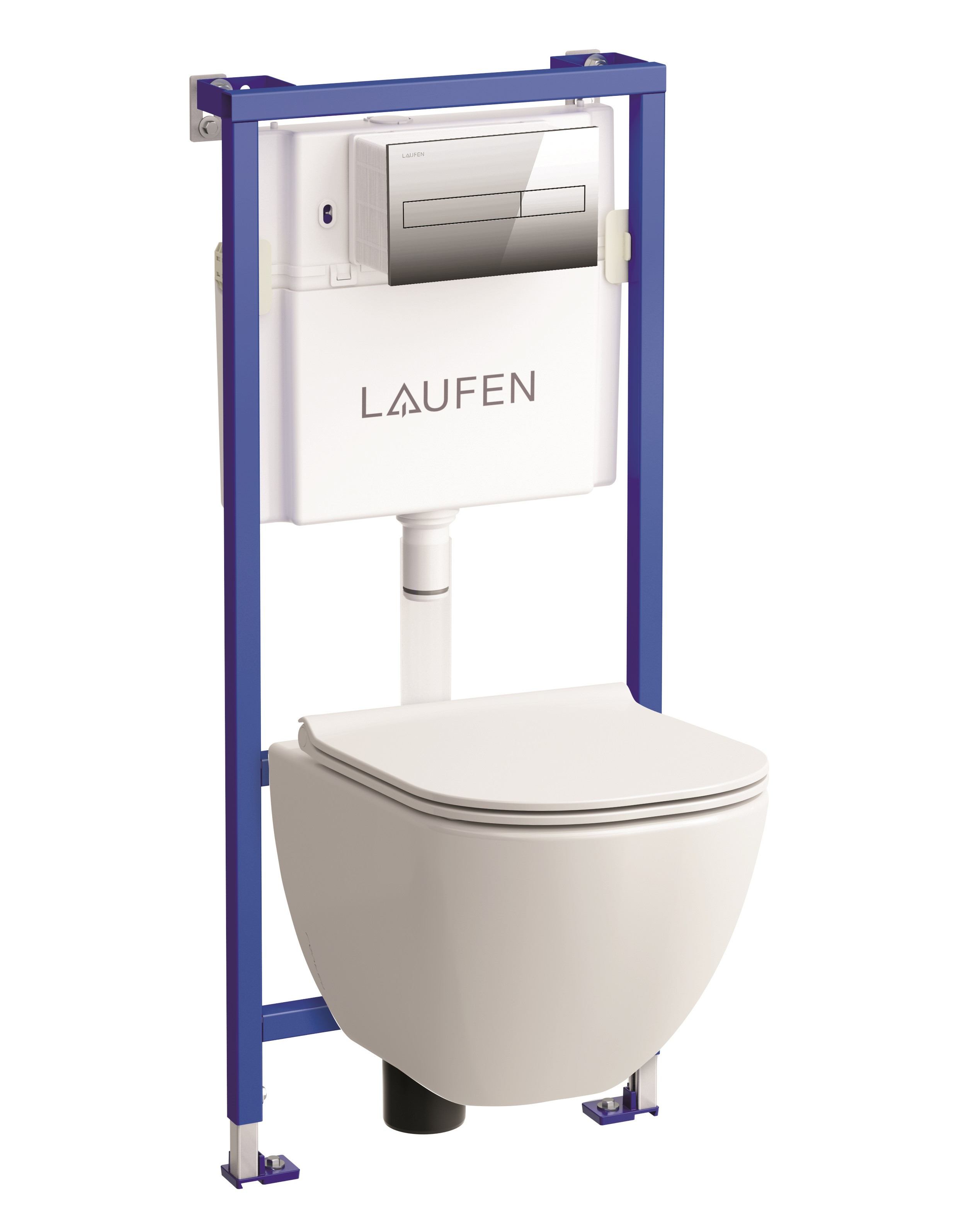 Унитаз подвесной LAUFEN Basal 530х360 Rimless, с быстросъемным сидение микролифт, белый