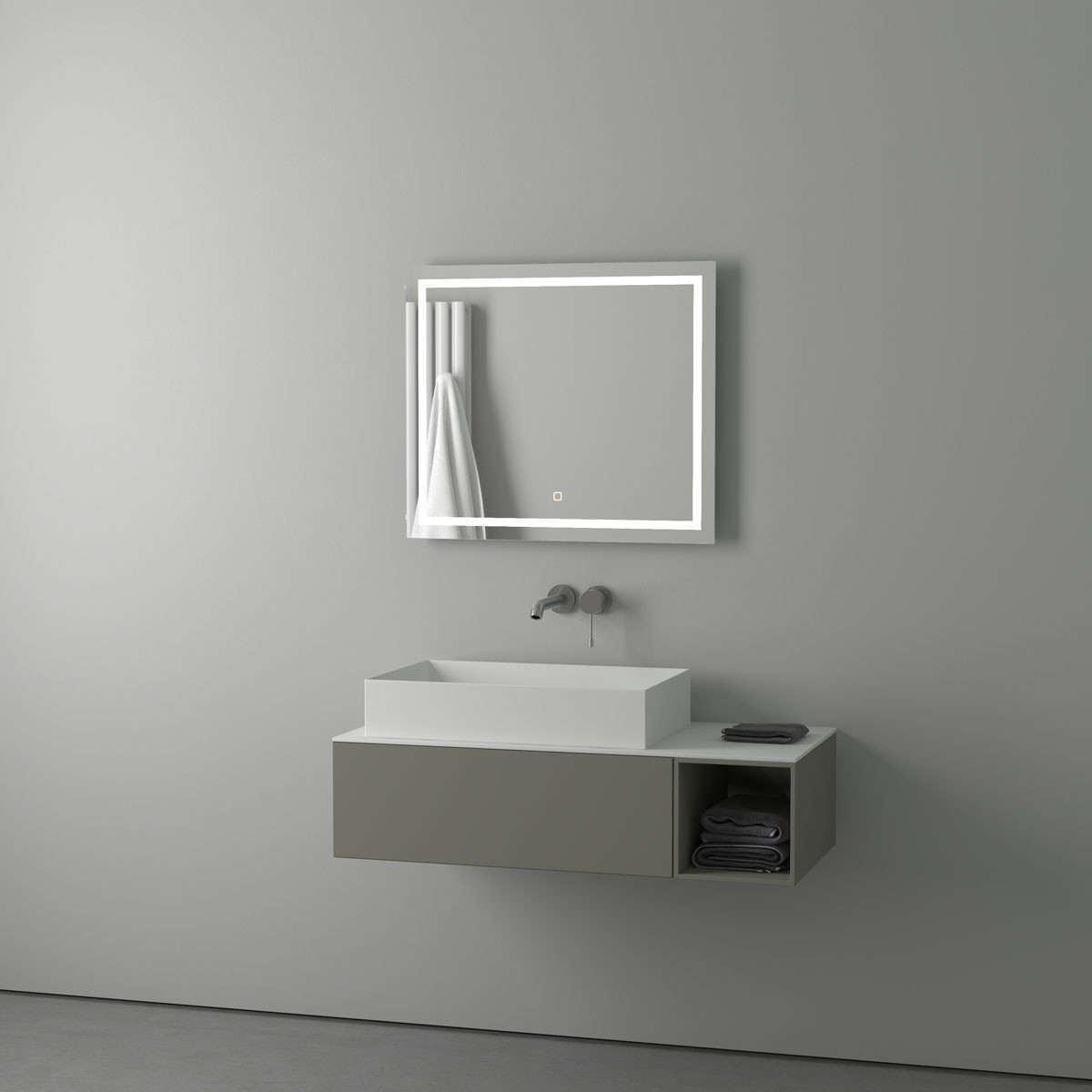 Зеркало с подсветкой и сенсором - 70х60см Evoform Ledline BY 2434