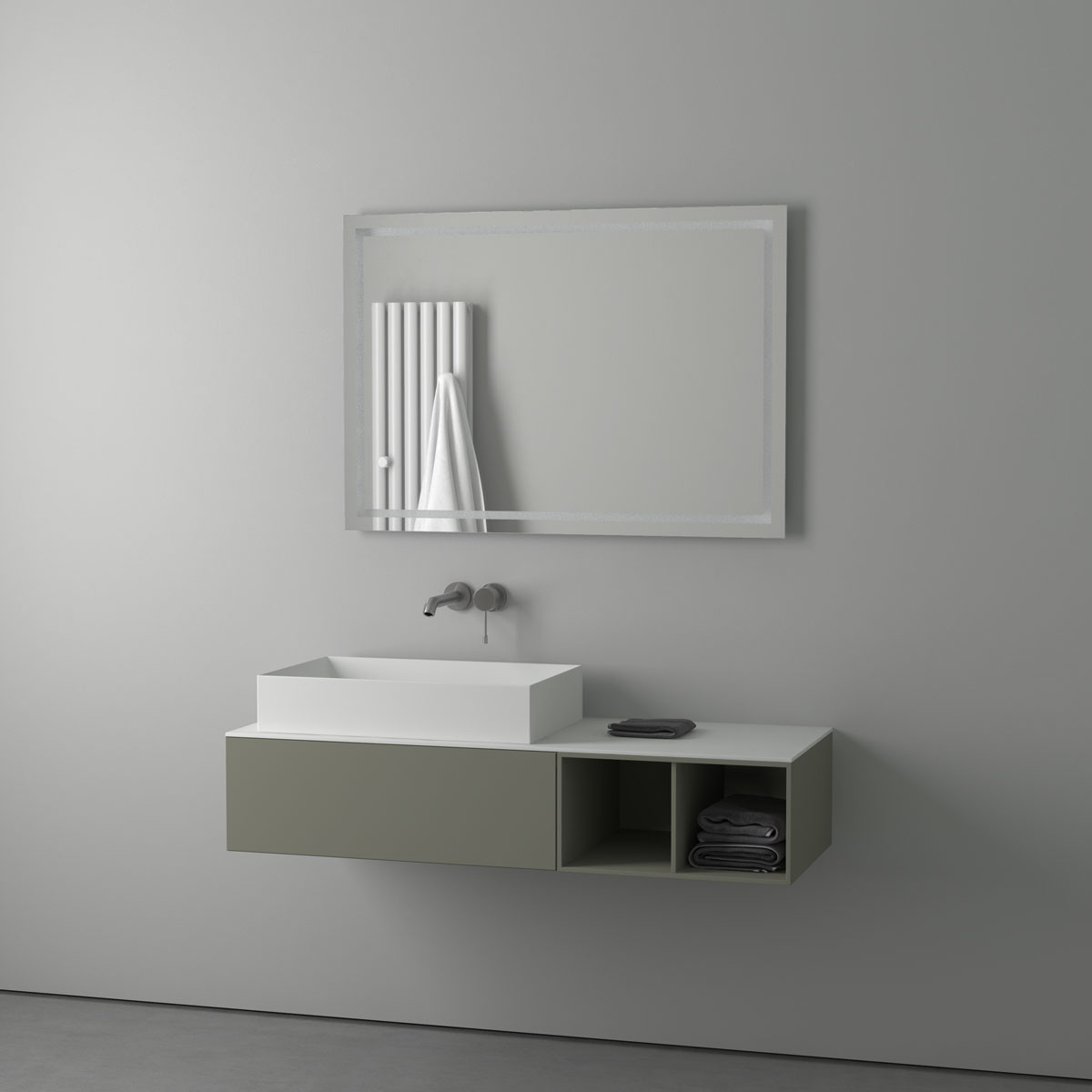Зеркало с подсветкой - 100х70см Evoform Ledline BY 2137