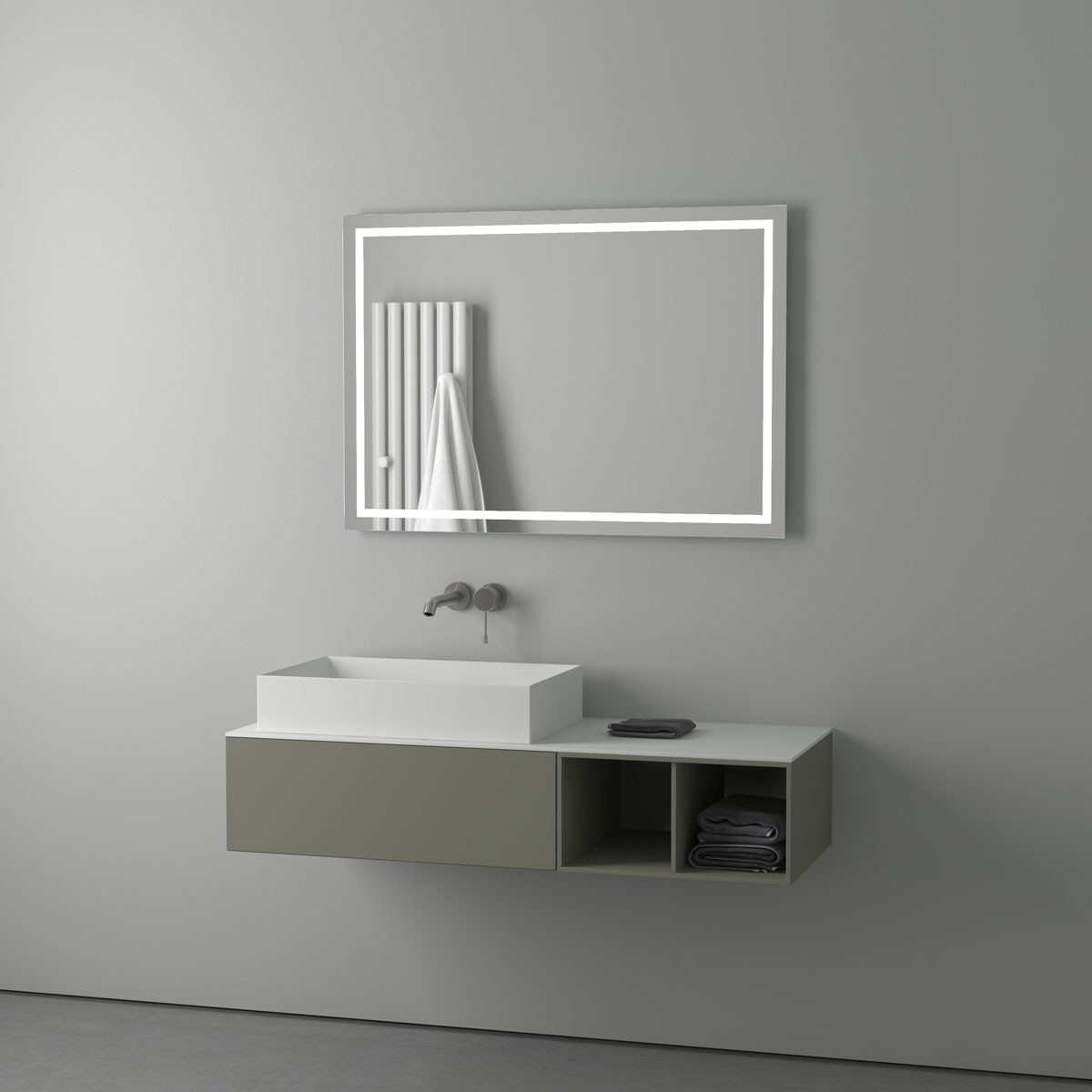 Зеркало с подсветкой - 100х70см Evoform Ledline BY 2137