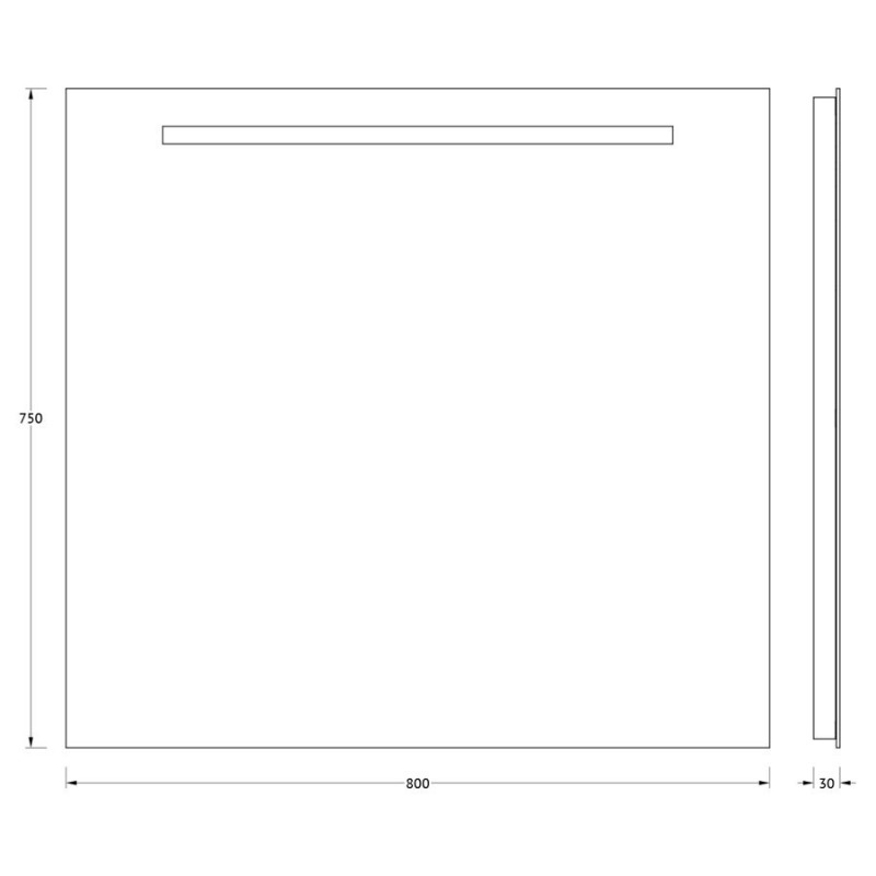 Зеркало с подсветкой - 80х75см Evoform Ledline BY 2105