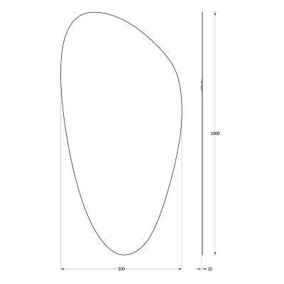 Зеркало со шлифованной кромкой 50x100см Evoform Primary BY 0118