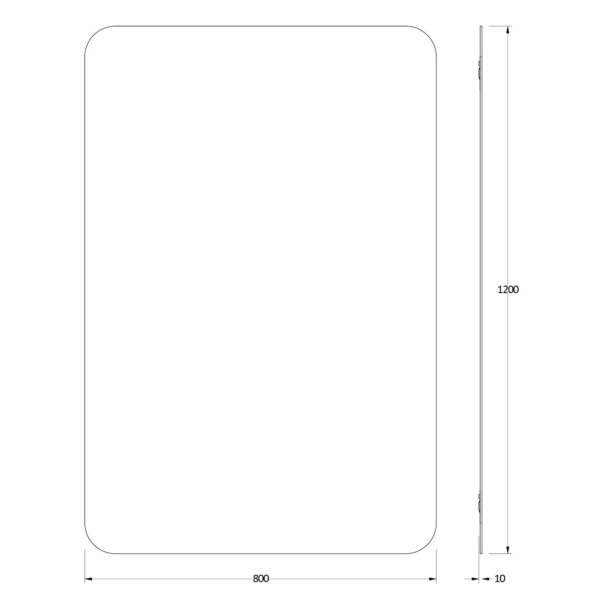 Зеркало со шлифованной кромкой 80x120см Evoform Primary BY 0132