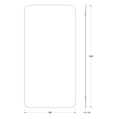 Зеркало со шлифованной кромкой 60x120см Evoform Primary BY 0131
