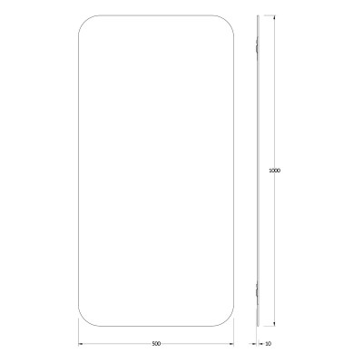 Зеркало со шлифованной кромкой 50x100см Evoform Primary BY 0129