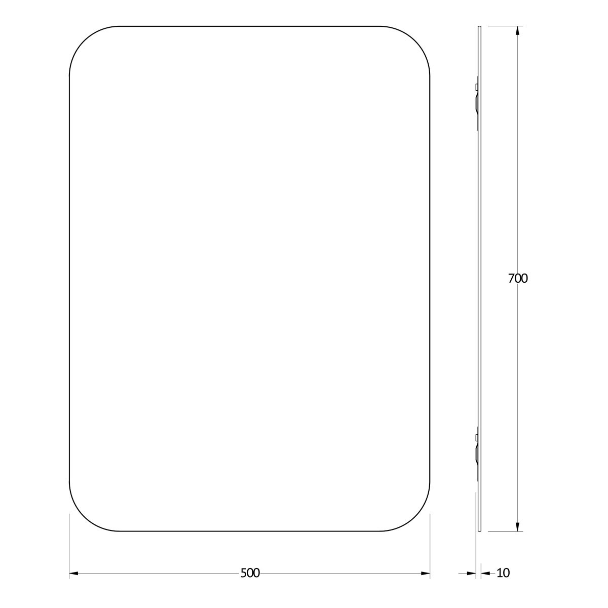 Зеркало со шлифованной кромкой 50x70см Evoform Primary BY 0127