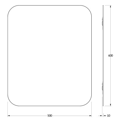 Зеркало со шлифованной кромкой 50x60см Evoform Primary BY 0126