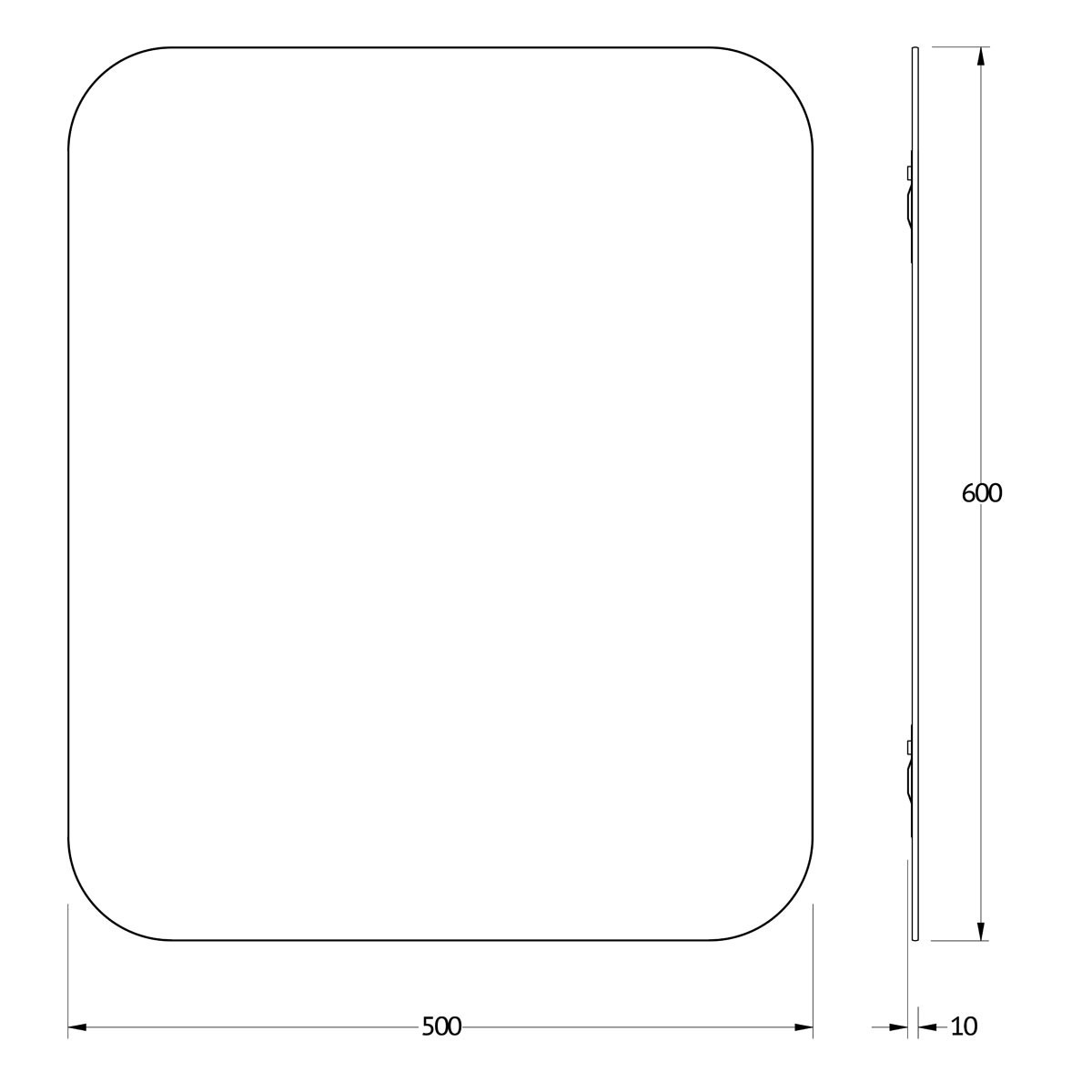 Зеркало со шлифованной кромкой 50x60см Evoform Primary BY 0126