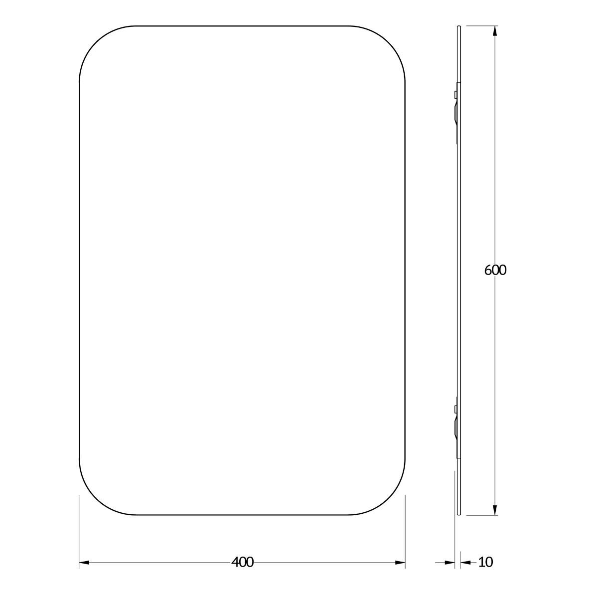 Зеркало со шлифованной кромкой 40x60см Evoform Primary BY 0125