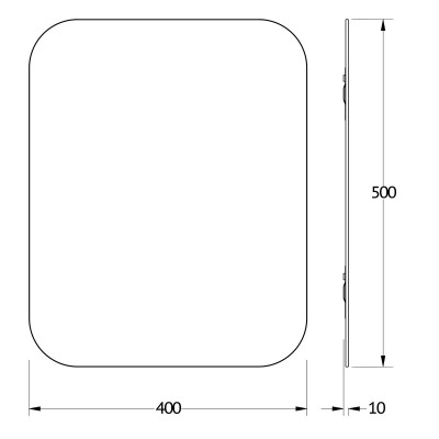 Зеркало со шлифованной кромкой 40x50см Evoform Primary BY 0124