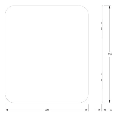 Зеркало со шлифованной кромкой 60x70см Evoform Primary BY 0113