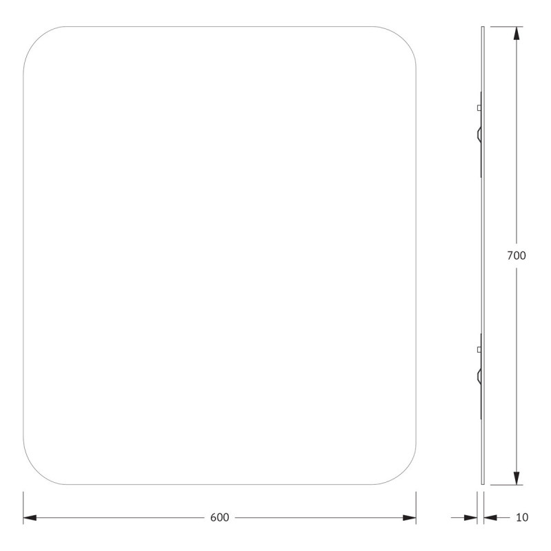 Зеркало со шлифованной кромкой 60x70см Evoform Primary BY 0113