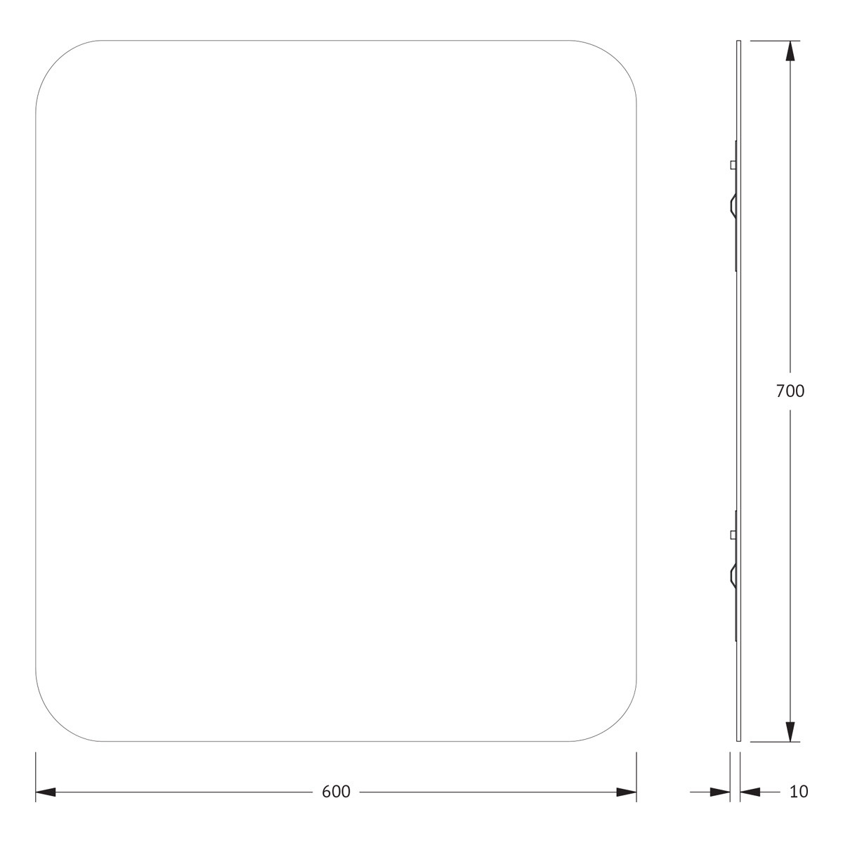 Зеркало со шлифованной кромкой 60x70см Evoform Primary BY 0113