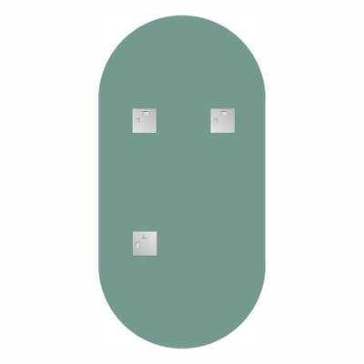Зеркало со шлифованной кромкой 50x100см Evoform Primary BY 0122