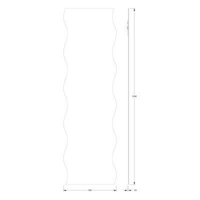 Зеркало со шлифованной кромкой 45x150см Evoform Primary BY 0109