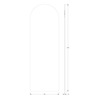 Зеркало со шлифованной кромкой 50x150см Evoform Primary BY 0103