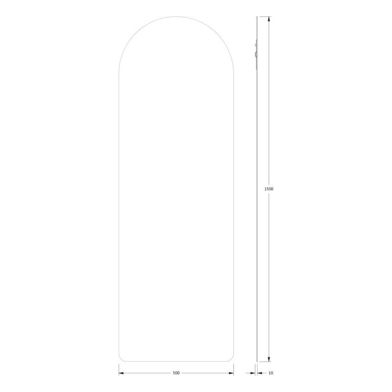 Зеркало со шлифованной кромкой 50x150см Evoform Primary BY 0103