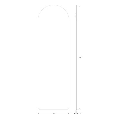 Зеркало со шлифованной кромкой 45x150см Evoform Primary BY 0102