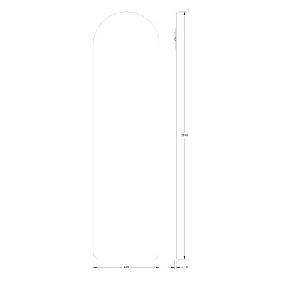 Зеркало со шлифованной кромкой 40x150см Evoform Primary BY 0101