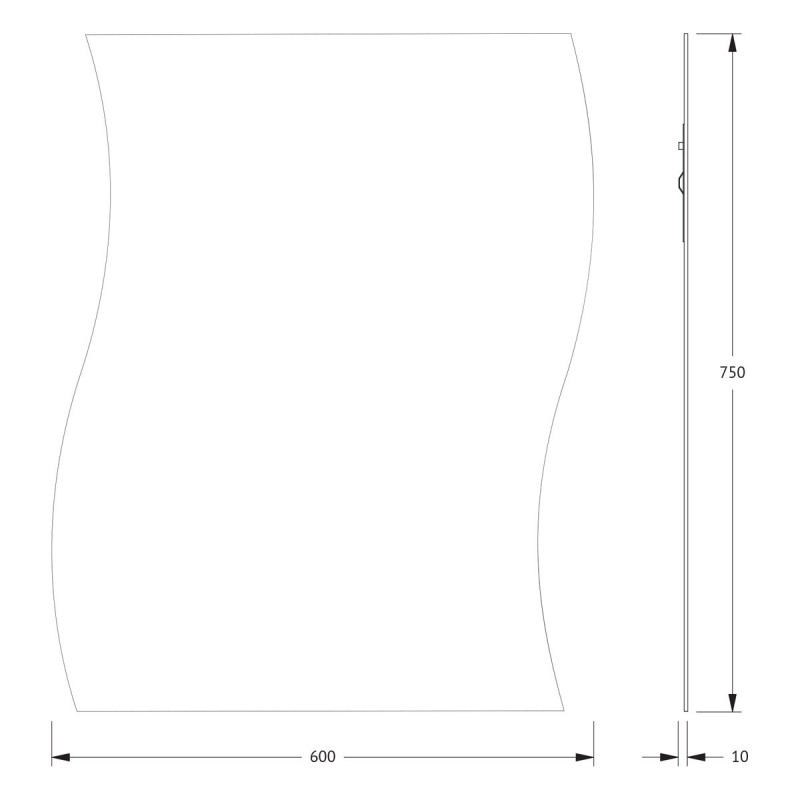Зеркало со шлифованной кромкой 60x75см Evoform Primary BY 0099