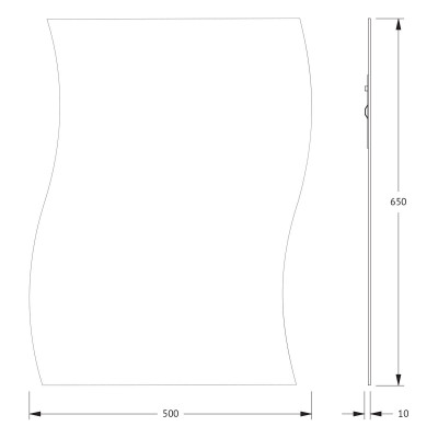 Зеркало со шлифованной кромкой 50x65см Evoform Primary BY 0098