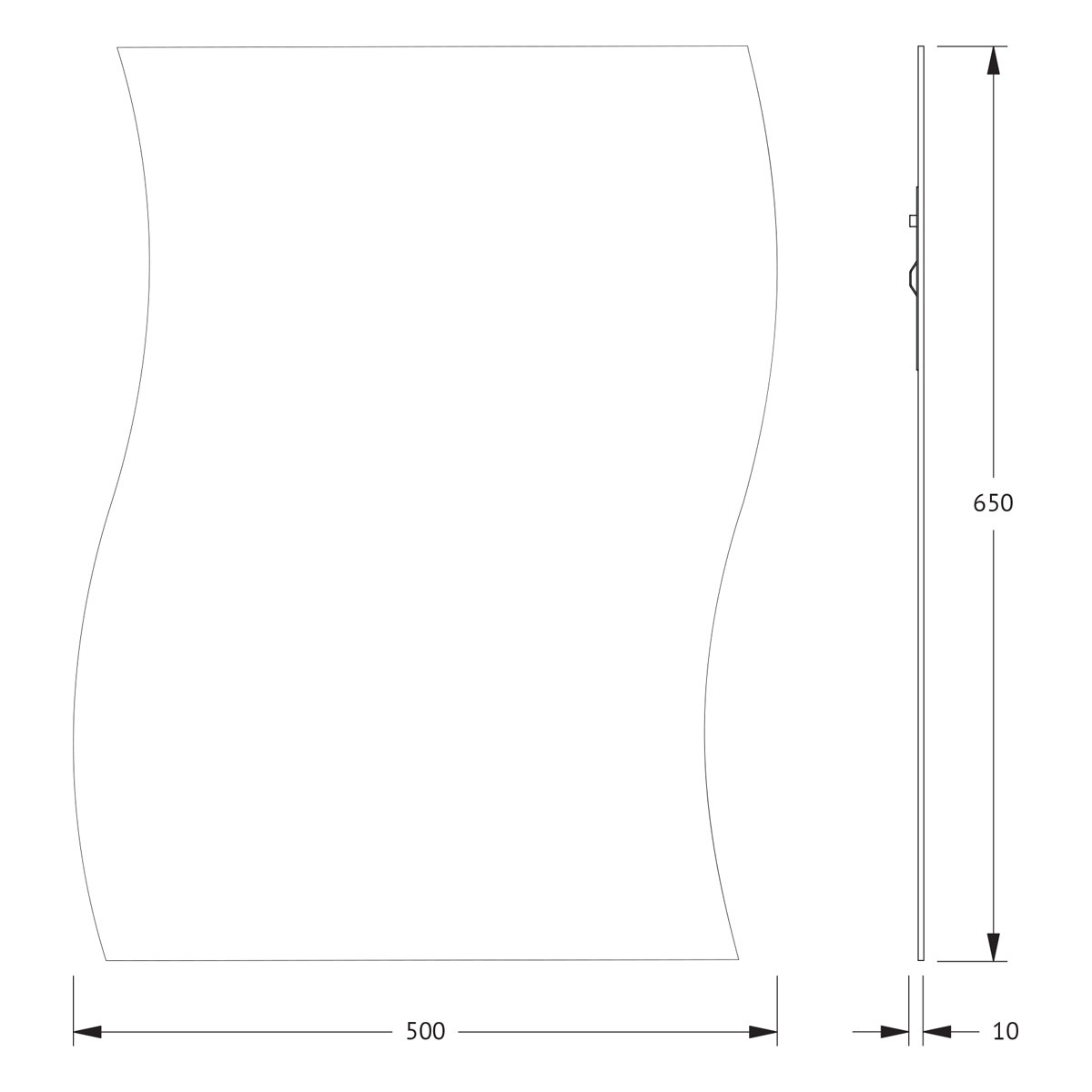 Зеркало со шлифованной кромкой 50x65см Evoform Primary BY 0098