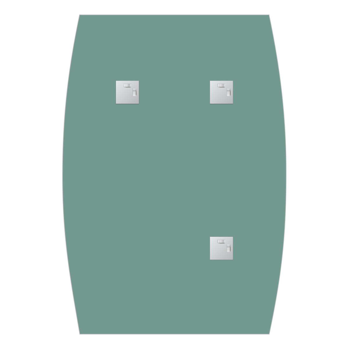 Зеркало со шлифованной кромкой 70x100см Evoform Primary BY 0095