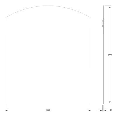 Зеркало со шлифованной кромкой 70x80см Evoform Primary BY 0088