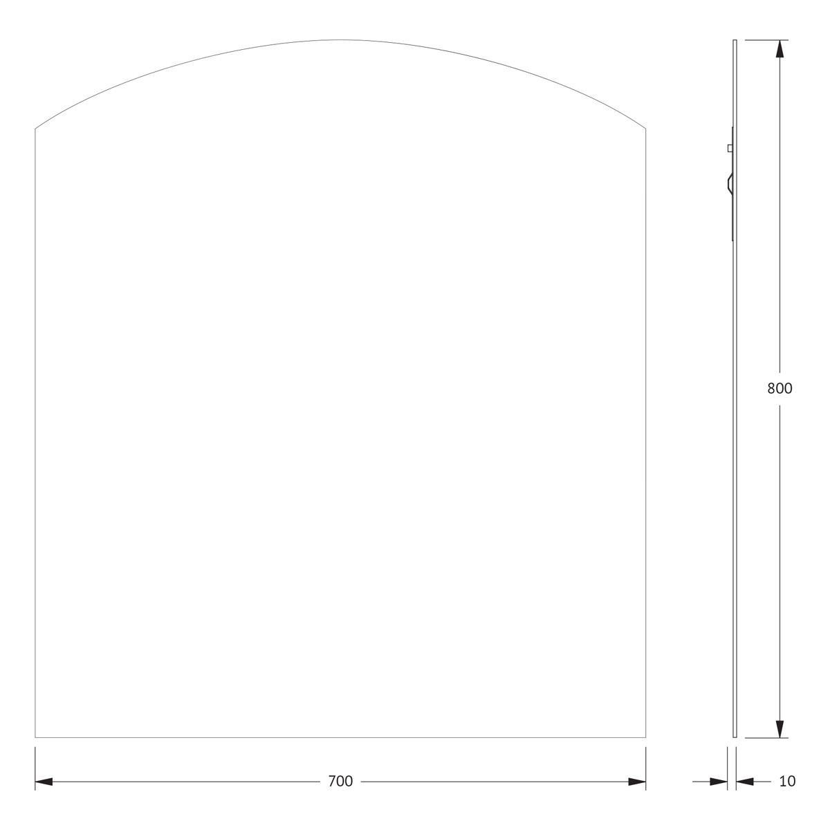 Зеркало со шлифованной кромкой 70x80см Evoform Primary BY 0088