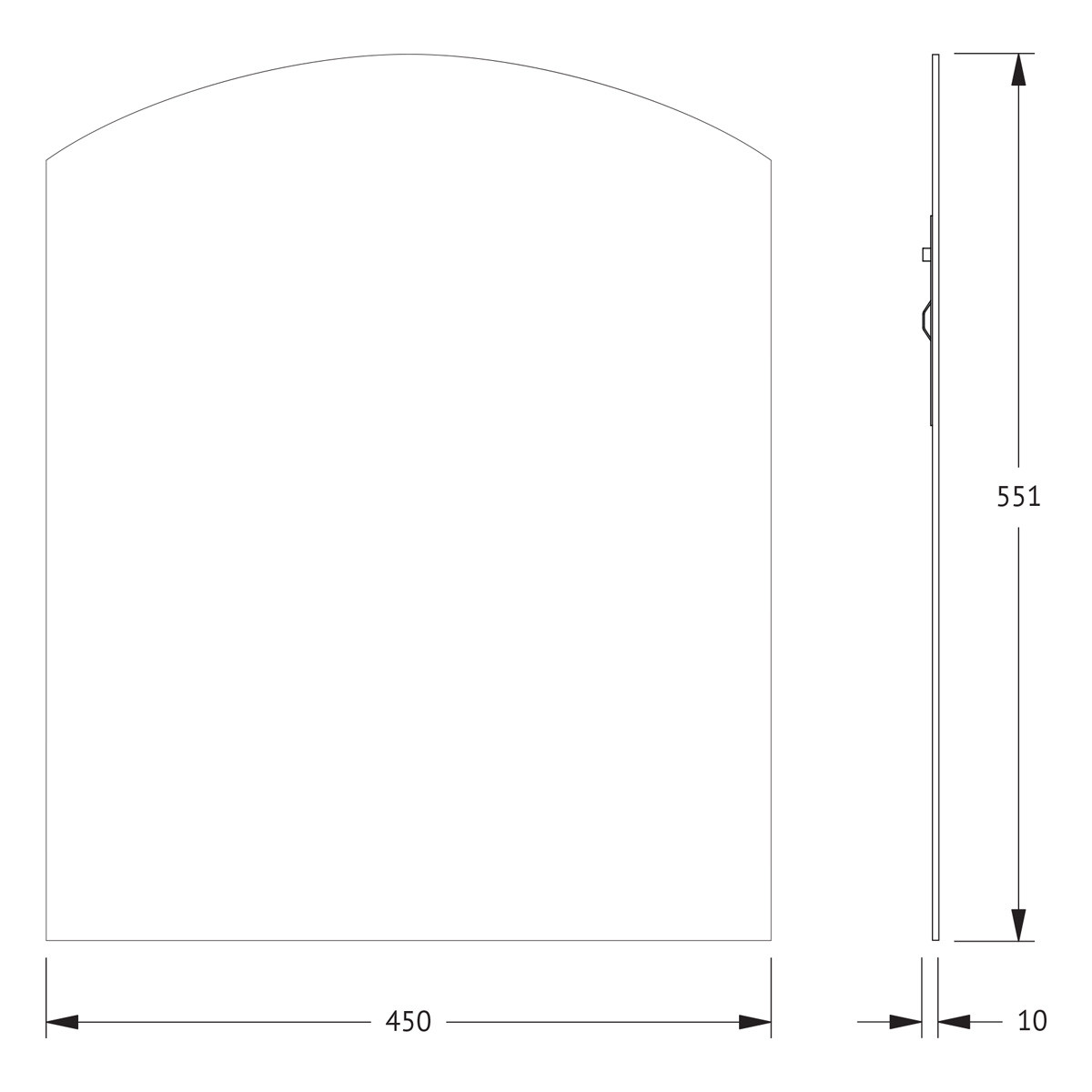 Зеркало со шлифованной кромкой 45x55см Evoform Primary BY 0084