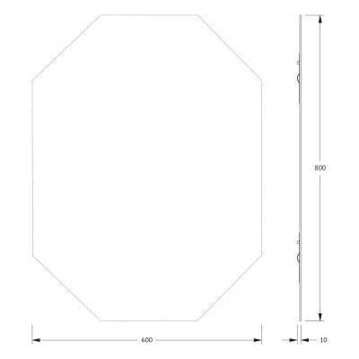 Зеркало со шлифованной кромкой 60x80см Evoform Primary BY 0082