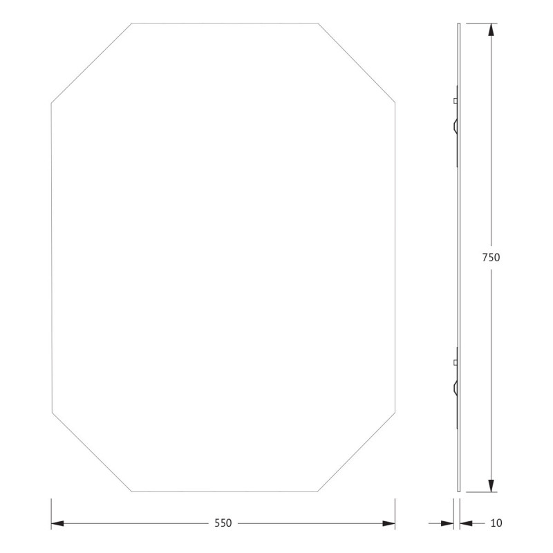 Зеркало со шлифованной кромкой 55x75см Evoform Primary BY 0081