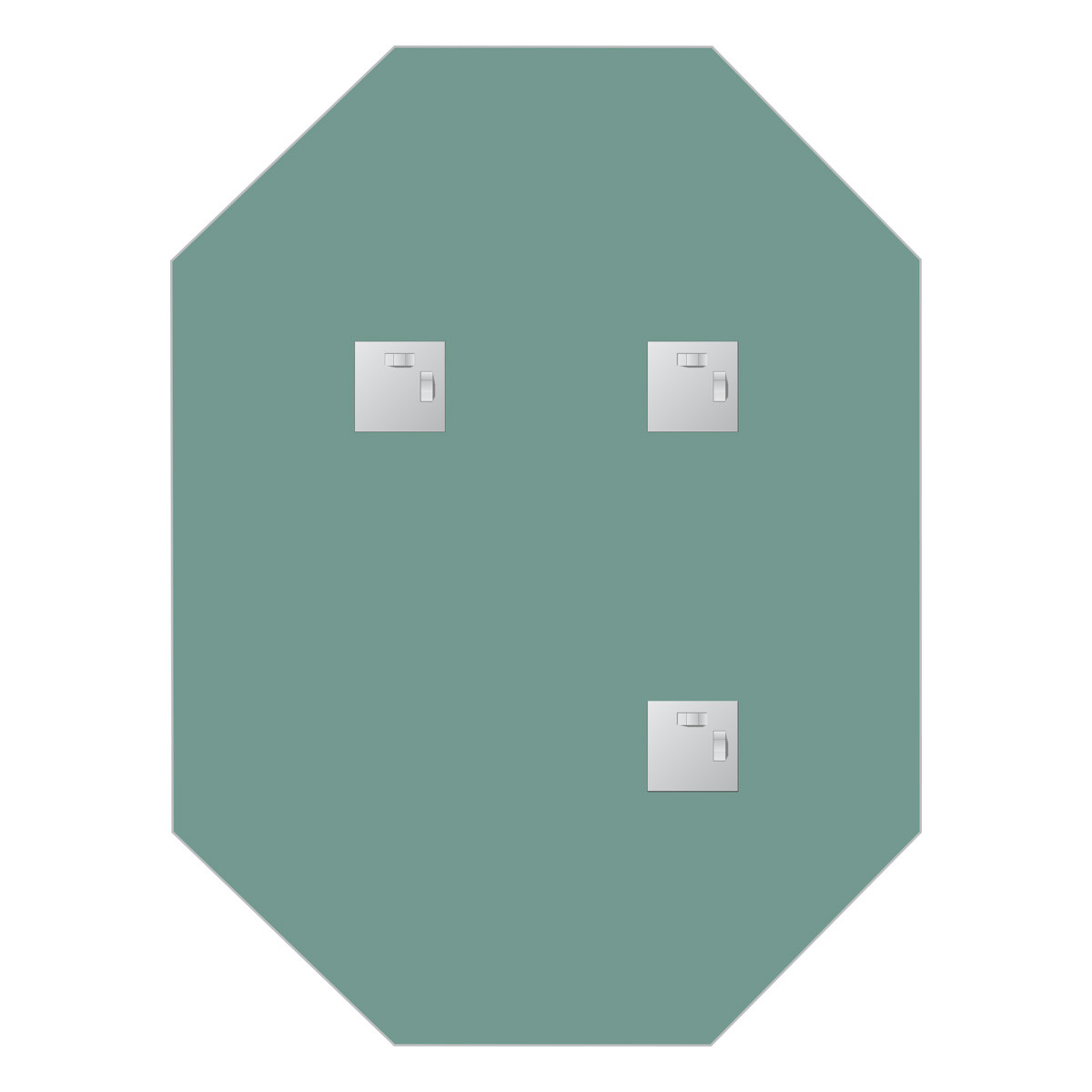Зеркало со шлифованной кромкой 55x75см Evoform Primary BY 0081