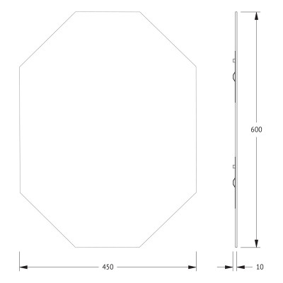 Зеркало со шлифованной кромкой 45х60см Evoform Primary BY 0078