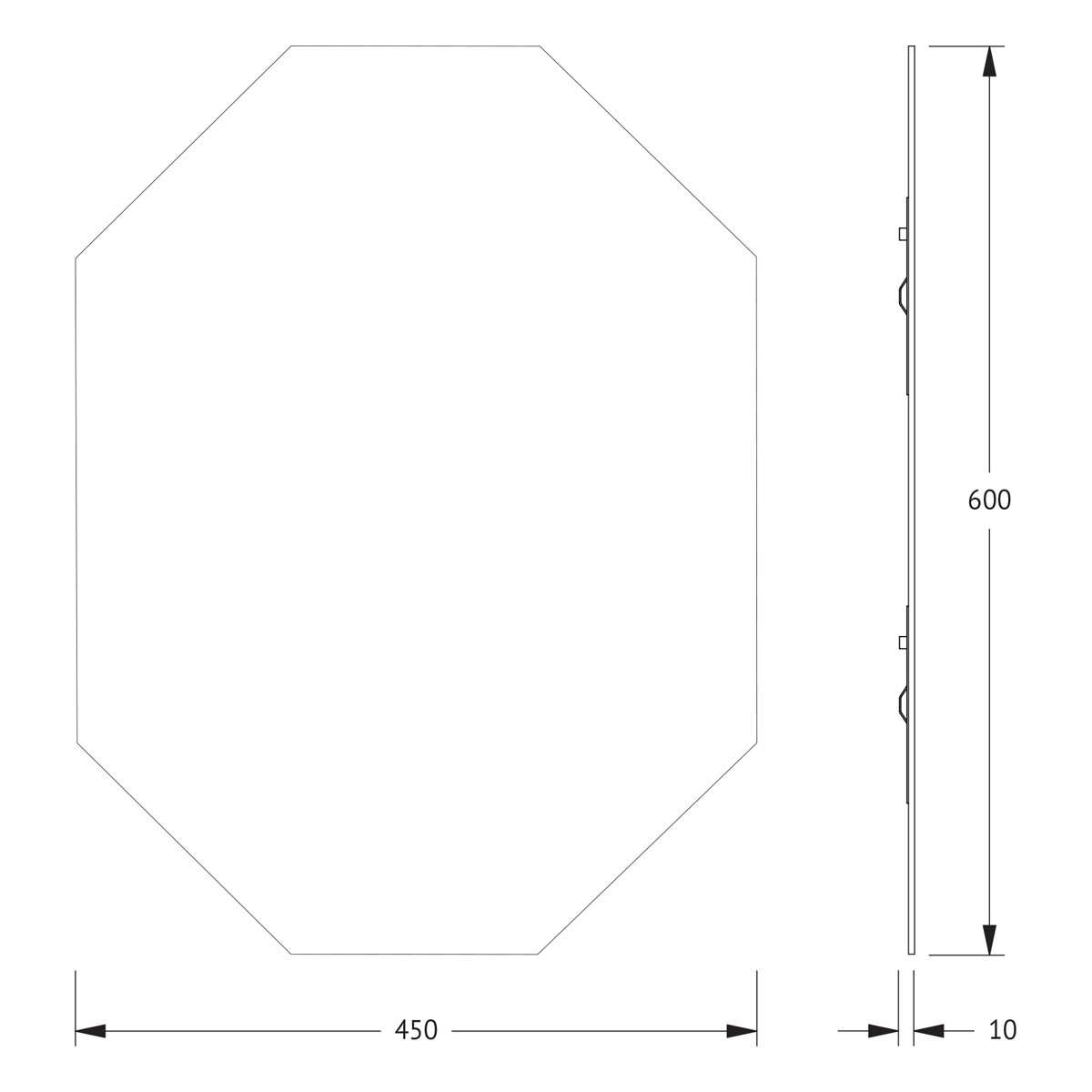 Зеркало со шлифованной кромкой 45х60см Evoform Primary BY 0078