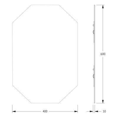Зеркало со шлифованной кромкой 40х60см Evoform Primary BY 0077
