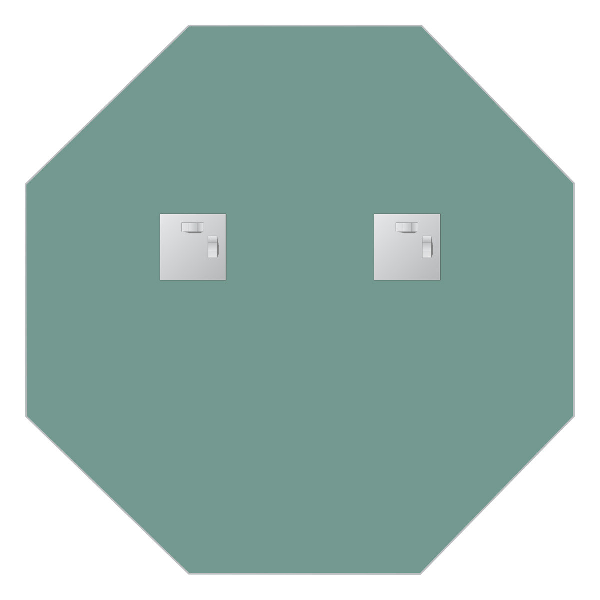 Зеркало со шлифованной кромкой 50x50см Evoform Primary BY 0074