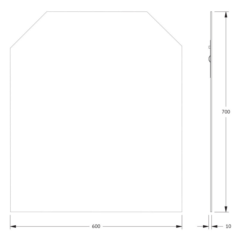 Зеркало со шлифованной кромкой 60x70см Evoform Primary BY 0069