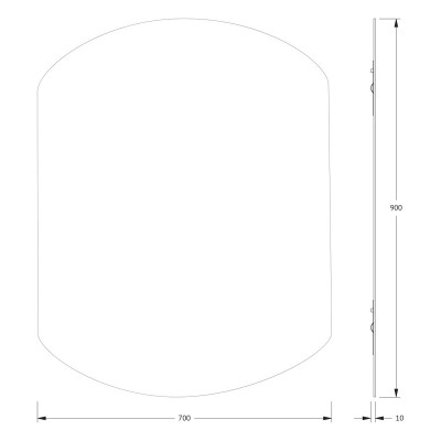 Зеркало со шлифованной кромкой 70x90см Evoform Primary BY 0056