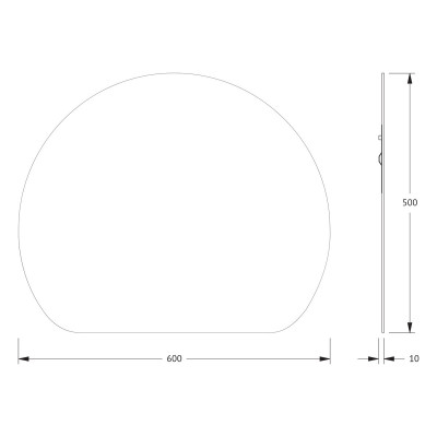 Зеркало со шлифованной кромкой 60x50см Evoform Primary BY 0048