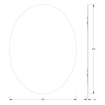 Зеркало со шлифованной кромкой 60x80см Evoform Primary BY 0033